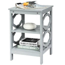 3-tier Nightstand Sofa Side End Accent Table-Black by LJGDeals