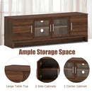 Media Entertainment TV Stand for TVs up to 70 Inches with Adjustable Shelf-Walnut by LJGDeals