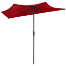 9Ft Patio Bistro Half Round Umbrella by LJGDeals