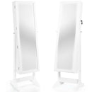 Jewelry Cabinet Stand Mirror Armoire with Large Storage Box by LJGDeals