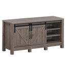 55 Inch TV Sliding Barn Door Entertainment Center with Adjustable Shelves by LJGDeals