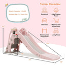 3-in-1 Kids Climber Slide Play Set with Basketball Hoop and Ball by LJGDeals