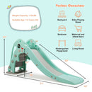 3-in-1 Kids Climber Slide Play Set with Basketball Hoop and Ball