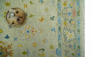 Beige and Blue Hand Knotted 8x10 Traditional Floral wool area rug by The Rug Decor