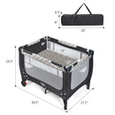 Portable Baby Playpen with Mattress Foldable Design by DirectDeals