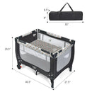 Portable Baby Playpen with Mattress Foldable Design by LJGDeals