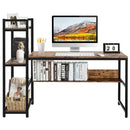 59-Inch Computer Desk Home Office Workstation 4-Tier Storage Shelves by LJGDeals