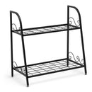 2-tier Patio Metal Plant Stand by LJGDeals