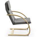Modern Fabric Upholstered Bentwood Lounge Chair-Gray by LJGDeals