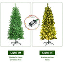6 Feet PVC Hinged Pre-lit Artificial Fir Pencil Christmas Tree with 150 Lights by LJGDeals