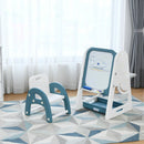 2-in-1 Kids Easel Desk Chair Set Book Rack Adjustable Art Painting Board by LJGDeals