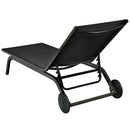 Aluminum Fabric Outdoor Patio Lounge Chair with Adjustable Reclining by LJGDeals