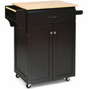 Utility Rolling Storage Cabinet Kitchen Island Cart with Spice Rack by LJGDeals