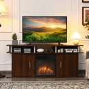 63 Inch TV Entertainment Console Center with 2 Cabinets by LJGDeals