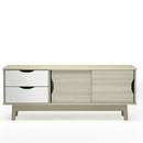 TV Stand for TV up to 60 Inch Media Console Table Storage with Doors by LJGDeals