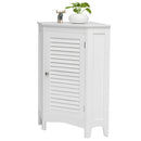 Corner Storage Cabinet Free Standing Bathroom Cabinet with Shutter Door by LJGDeals