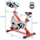Stationary Silent Belt Adjustable Exercise Bike with Phone Holder and Electronic Display by LJGDeals