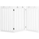 36 Inch Folding Wooden Freestanding Pet Gate Dog Gate with 360° Flexible Hinge by LJGDeals