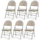 Set of 6 Folding Fabric Upholstered Metal Chairs by LJGDeals