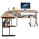 L-Shaped Computer Desk with Tiltable Tabletop by LJGDeals