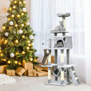 66 Inch Cat Tree Condo Kitten Multi-Level Activity Center-Gray by LJGDeals