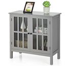 Glass Door Sideboard Console Storage Buffet Cabinet by LJGDeals