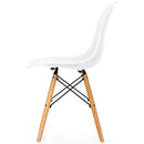 4 Pieces Modern Plastic Hollow Chair Set with Wood Leg by LJGDeals