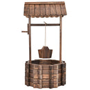 Outdoor Wooden Wishing Well Planter Bucket by LJGDeals