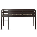 Wooden Twin Low Loft Bunk Bed with Guard Rail and Ladder by LJGDeals