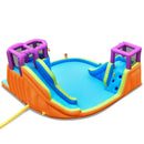 6-in-1 Inflatable Dual Water Slide Bounce House Without Blower by LJGDeals