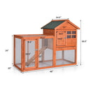 Outdoor Wooden Rabbit hutch-Natural by LJGDeals