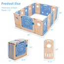 18-Panel Foldable Baby Playpen Kids Activity Center with Lockable Door
