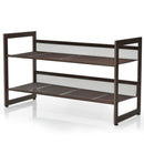 2/3/4 Tiers Flat and Slant Metal Shoe Rack for Entryway Hallway-2-Tier by LJGDeals