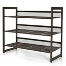 2/3/4 Tiers Flat and Slant Metal Shoe Rack for Entryway Hallway-3-Tier by LJGDeals