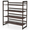 2/3/4 Tiers Flat and Slant Metal Shoe Rack for Entryway Hallway-4-Tier by LJGDeals