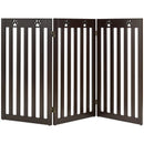 36 Inch Folding Wooden Freestanding Pet Gate Dog Gate with 360° Flexible Hinge by LJGDeals