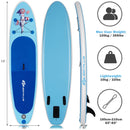 10 Feet Inflatable Stand Up Paddle Board with Adjustable Paddle Pump by DirectDeals