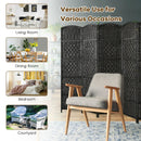 6.5Ft 6-Panel Weave Folding Fiber Room Divider Screen by LJGDeals