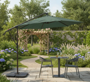 10 ft Cantilever Patio Umbrella with Crank – Multiple Colors by 2Dropme