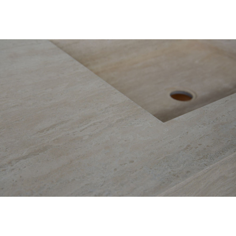 Travertine Double Sink - Handcrafted Custom Artisanal Stone Resort Luxury Bath, photo 18 of 21