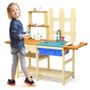 Kid's Outdoor Wooden Pretend Cook Kitchen Playset Toy by LJGDeals