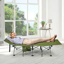 Folding Camping Cot with Side Storage Pocket Detachable Headrest by LJGDeals