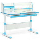 Adjustable Height Study Desk with Drawer and Tilted Desktop for School and Home by LJGDeals