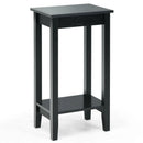 2-Tier Nightstand End Side Wooden Legs Table for Bedroom by LJGDeals