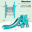 4-in-1 Foldable Baby Slide Toddler Climber Slide PlaySet with Ball by LJGDeals