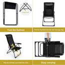 4 Pieces Patio Adjustable Back Folding Dining Chair Ottoman Set by LJGDeals