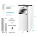 Portable Air Conditioner 10000 BTU Evaporative Air Cooler Dehumidifier-White by LJGDeals