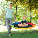 40 Inch 770 lbs Flying Saucer Tree Swing Kids Gift with 2 Tree Hanging Straps-Multicolor by LJGDeals