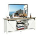 TV Stand Media Center Console Cabinet with Sliding Barn Door by LJGDeals