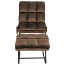 Velvet Massage Recliners with Ottoman Remote Control and Side Pocket by DirectDeals